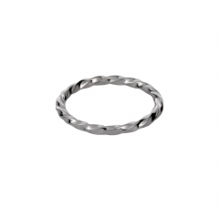 Серебряное кольцо BASE витое (фото 1)